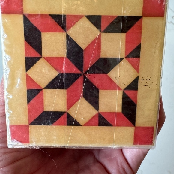 Vintage Jim Shore Heartwood Creek Lone Star Quilt 3" Block Candle / 2003 / NIB - Picture 7 of 9